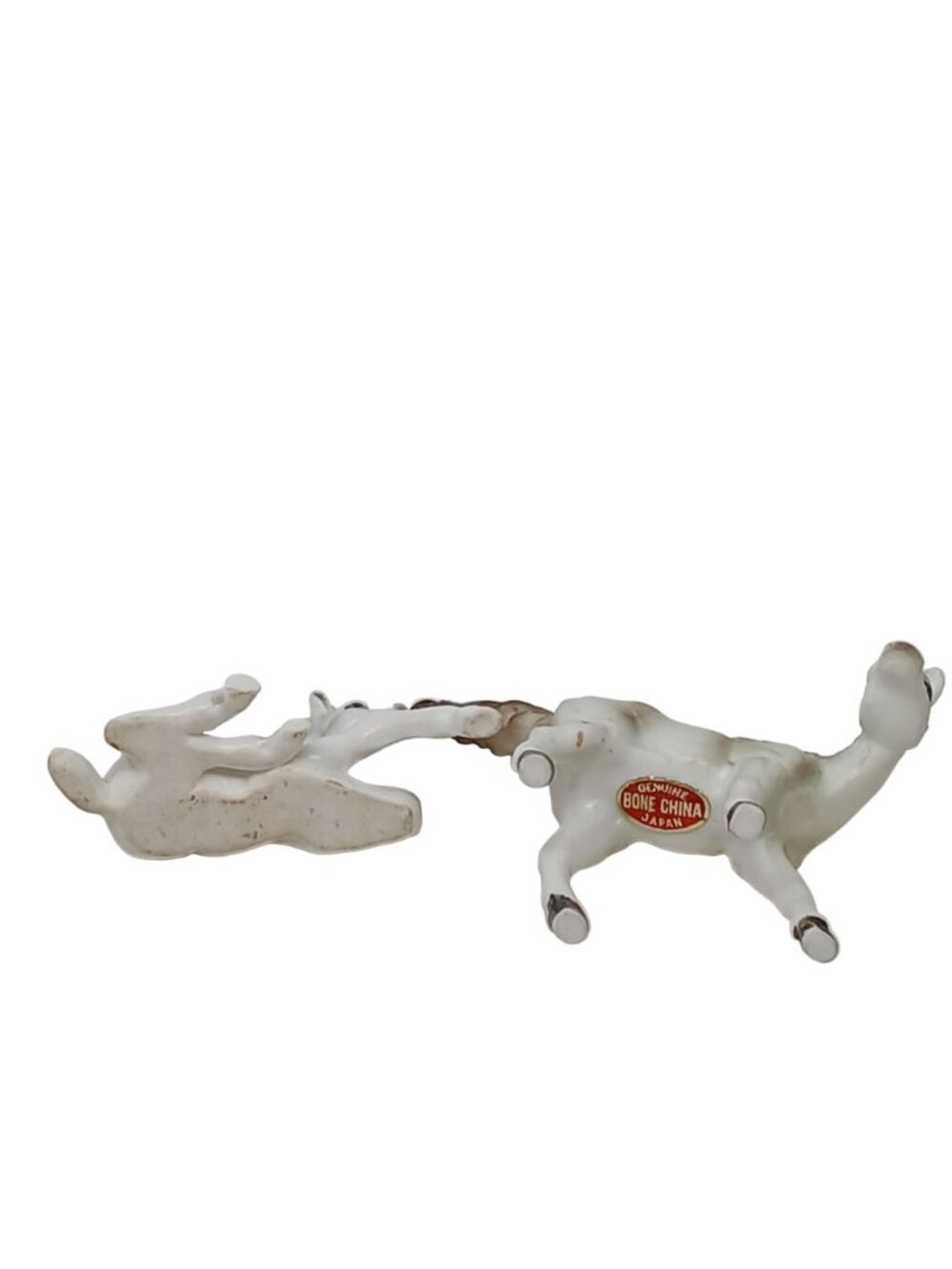 VTG Mare Foal Figurines Japan White & Brown Set of 2 Genuine Bone China #S-3 - Picture 13 of 13